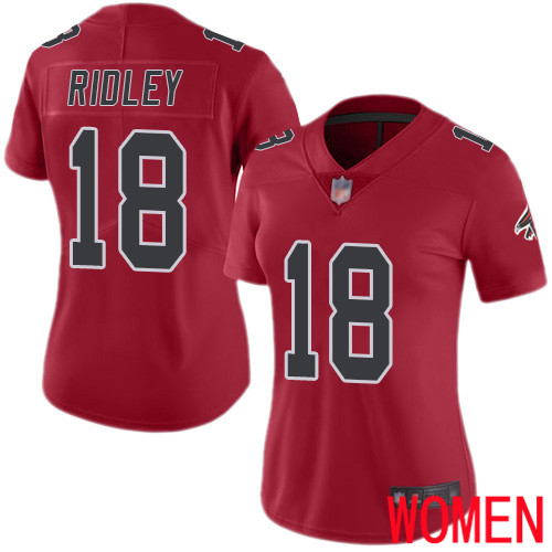 Atlanta Falcons Limited Red Women Calvin Ridley Jersey NFL Football #18 Rush Vapor Untouchable->youth nfl jersey->Youth Jersey